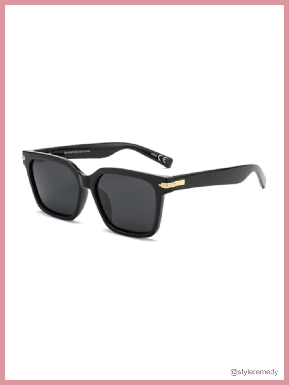 Retro Oversized Square Polarized Sunglasses Plastic Frame UV Protection